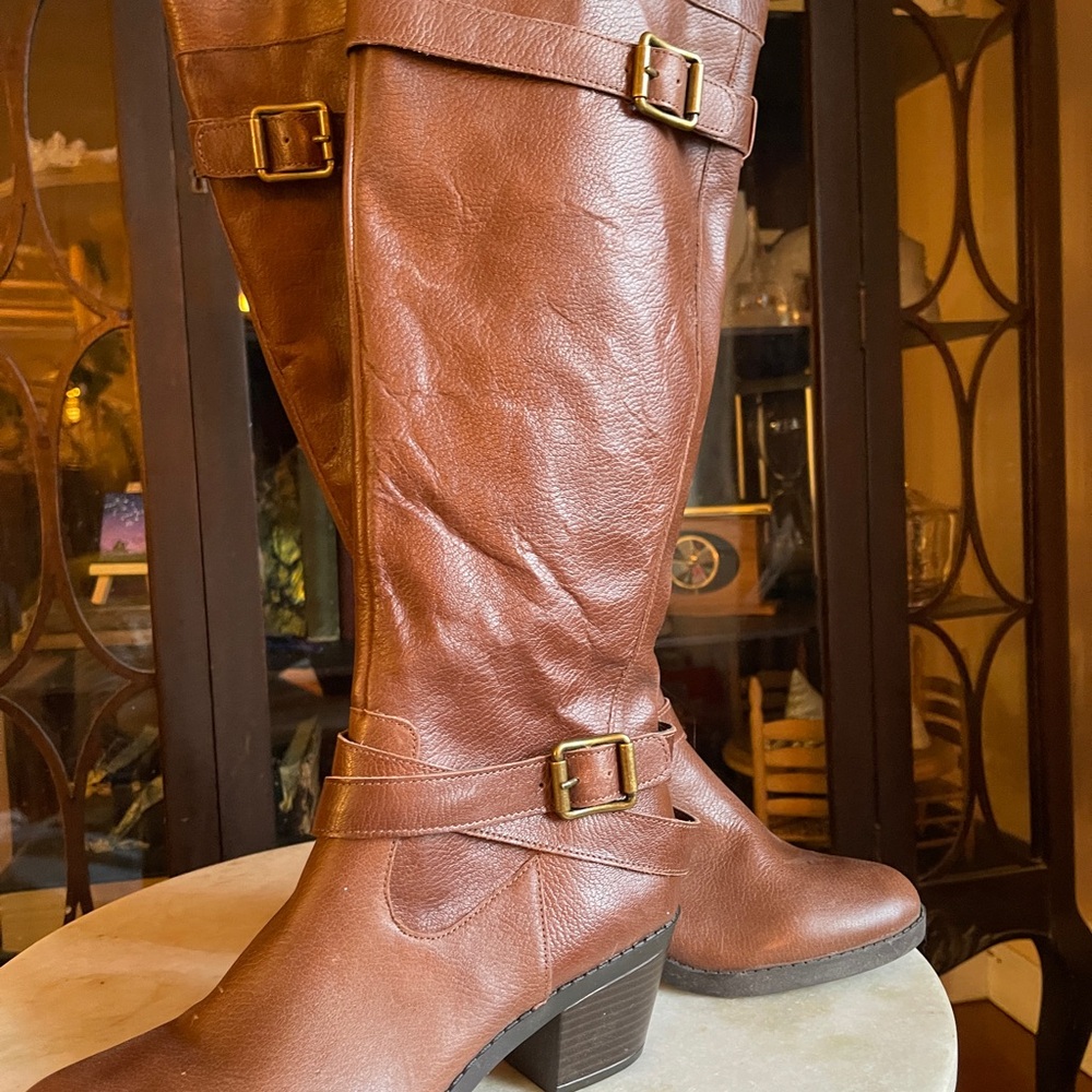 Mossimo Kailyn Brown Leather Knee-High Boots